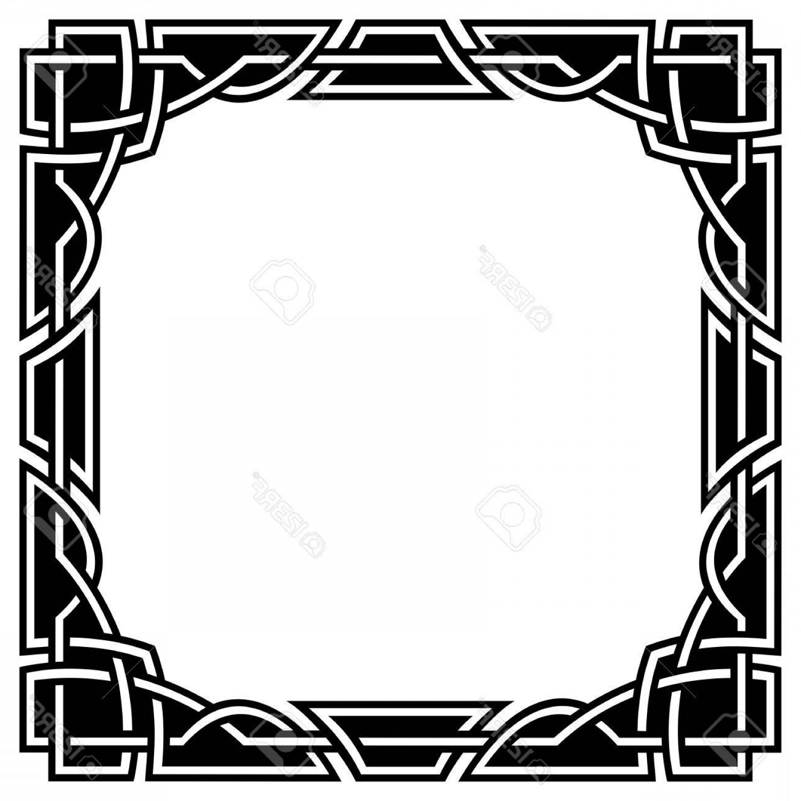 1560x1560 Photostock Vector Ornamental Square Celtic Border Black And White