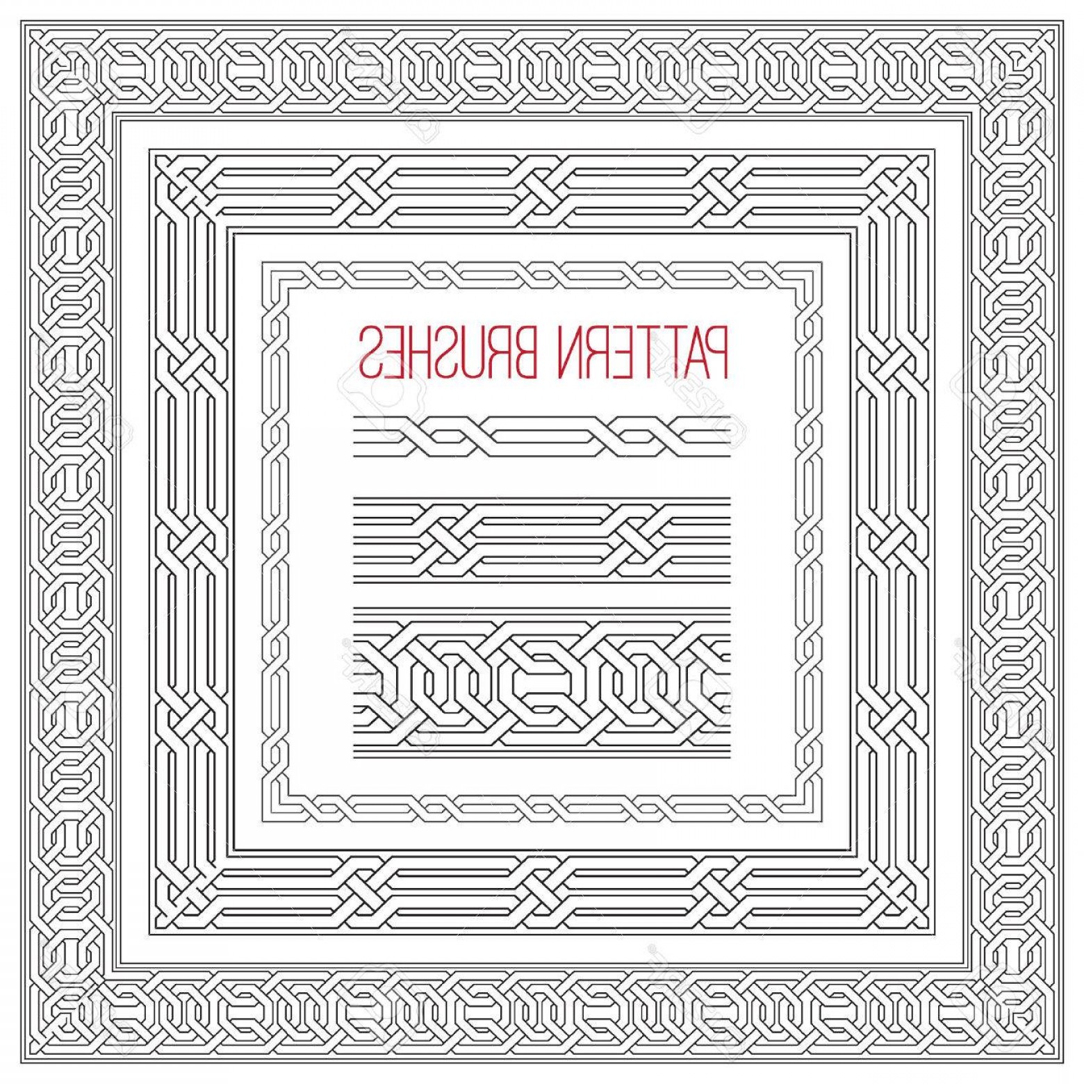 1560x1560 Photostock Vector Set Of Vector Celtic Frame For Design Pattern