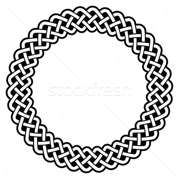 600x600 Celtic Round Frame, Border Pattern