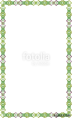 306x500 Celtic Knot Color Border Frame Vector On A White Background