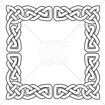 400x400 Celtic National Seamless Ornament Interlaced Tape Vector Image