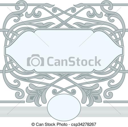 450x447 Celtic Ornament Frame Style. Vector Celtic Ornament Floral Frame. .