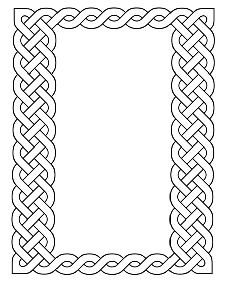 450x582 Decorative Celtic Frame Vector Illustration Stock Vector