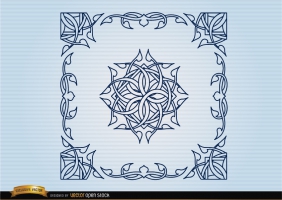 282x200 Black Celtic Frame Border Free Vector Graphic Art Free Download