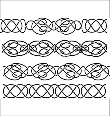 380x400 10 Celtic Knot Simple Border Vector Images