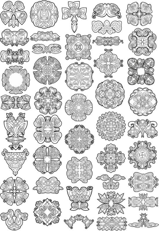 550x800 Collection Of Celtic Knot Patterns Free Vector Download In 2018