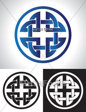292x380 Quaternary Celtic Knot Vector Illustration