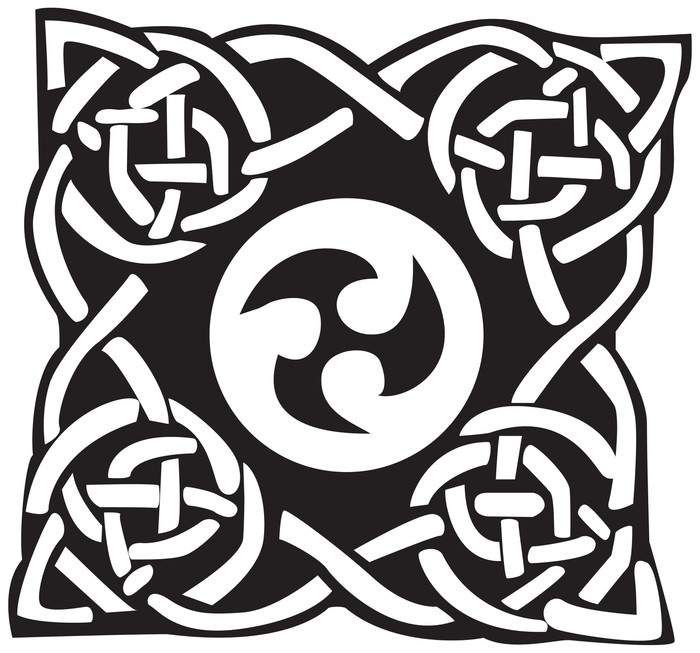 700x653 A Vector Illustration Of A Celtic Pattern And Knot Wall Mural