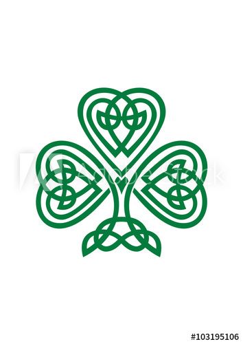 354x500 Celtic Shamrock Symbol Vector Illustration Isolated On White