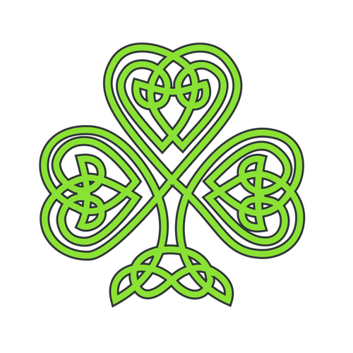 500x500 Celtic Three Leaved Shamrock Vector Clip Art Public Domain Vectors