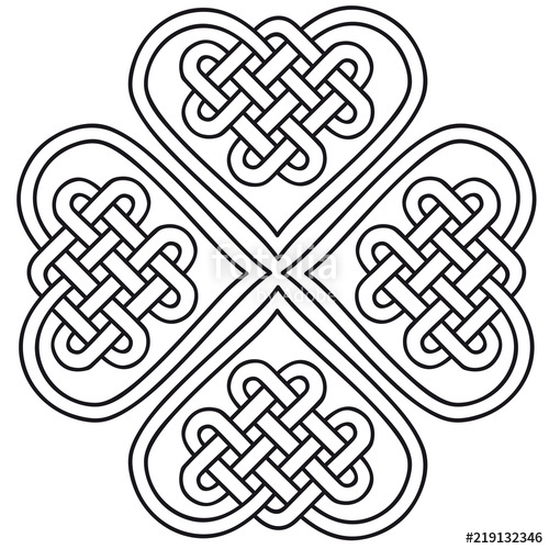 500x500 Shamrock Celtic Knot Silhouette Wall Sticker Stock Image And