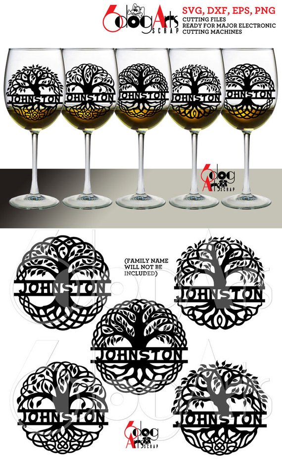 570x942 5 Celtic Tree Of Life Split Frames Vector Digital Cut Files Etsy