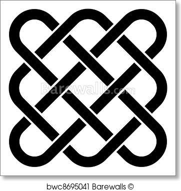 362x382 Art Print Of Vector Endless Celtic Knot Barewalls Posters
