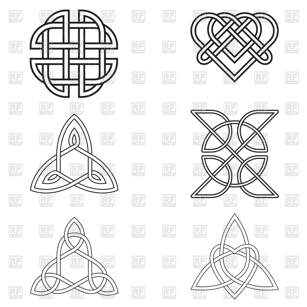 1200x1200 Collection Of Celtic Endless Knots Vector Image Vector Artwork