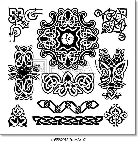 561x581 Free Art Print Of Celtic Vector Art Collection. Celtic Vector Art