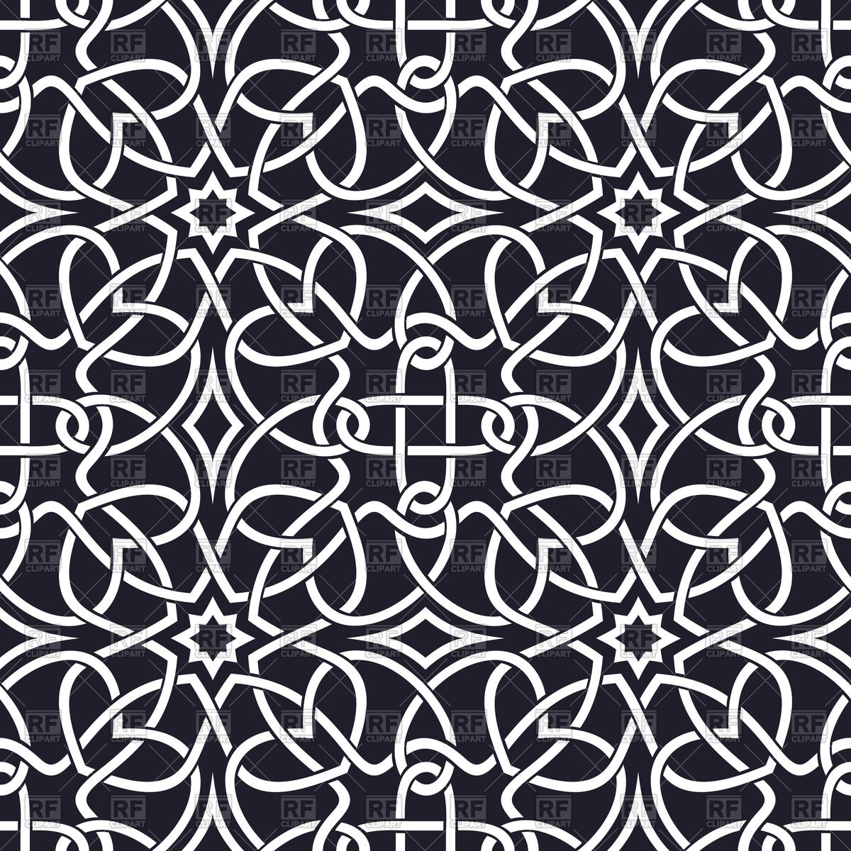 1200x1200 Seamless Monochrome Celtic Pattern Vector Image Vector Artwork