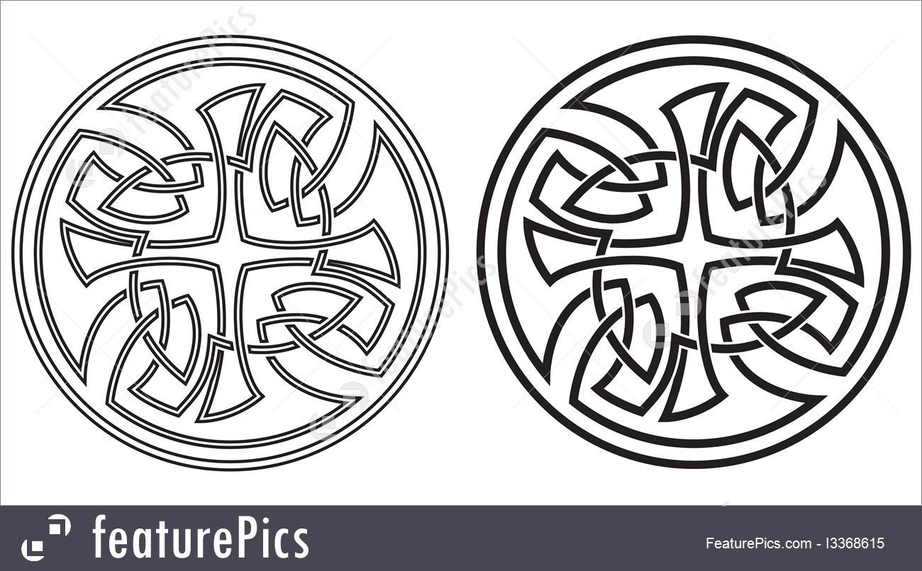 1300x806 Templates Celtic Vector Round Ornament. Set