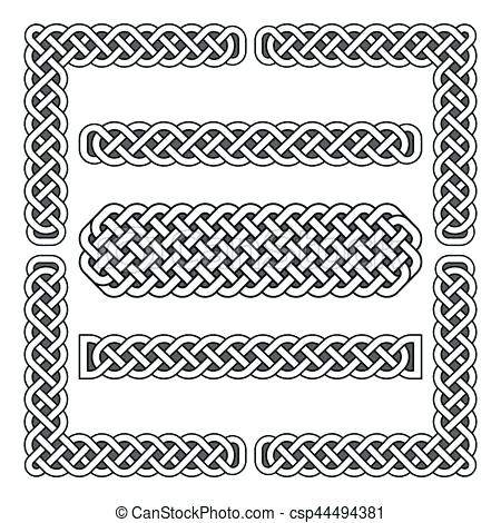 450x470 Celtic Knot Border Knots Vector Medieval Borders And Corner Elements