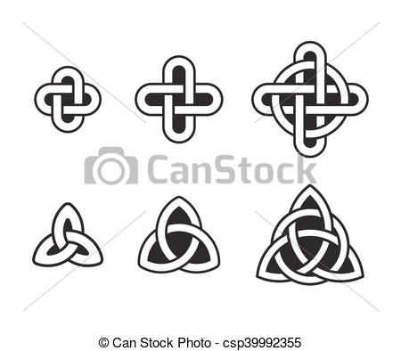 450x394 Celtic Knot Set. Celtic Knots Set, Traditional Ancient Ornaments