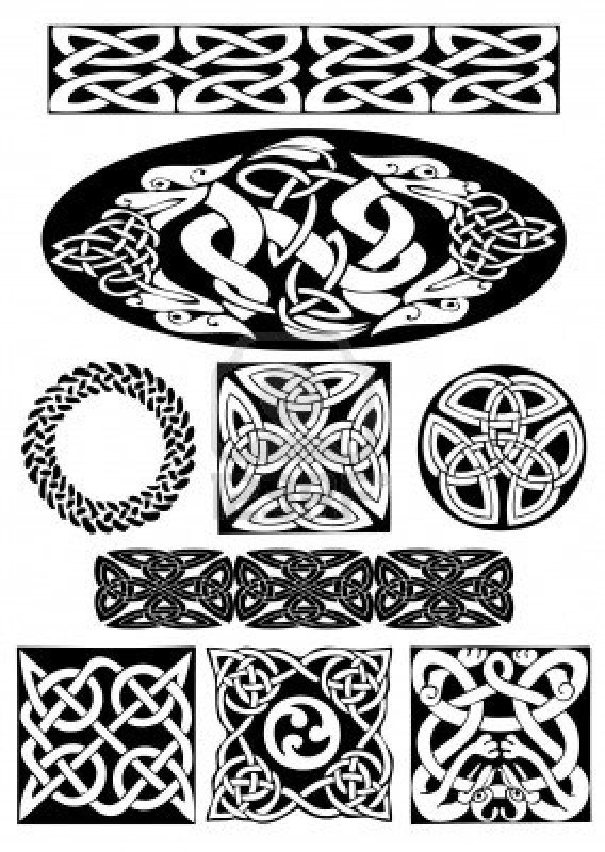 852x1200 Celtic Vector Art Collection On A White Background Celtic