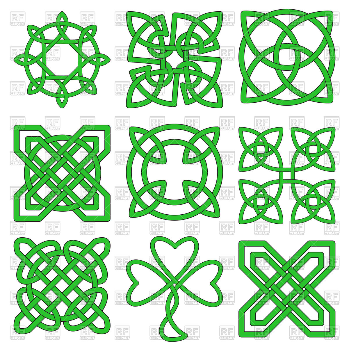 1200x1200 Green Celtic Knots Vector Image Vector Artwork Of Design