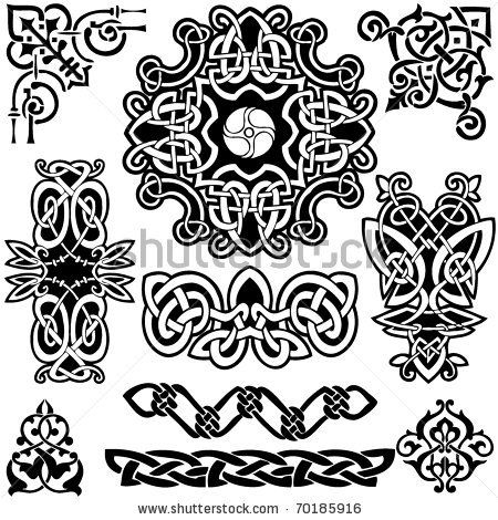 450x470 Stock Vector Celtic Vector Art Collection On A White Background