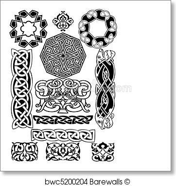 362x382 Art Print Of Celtic Vector Art Collection. Barewalls Posters