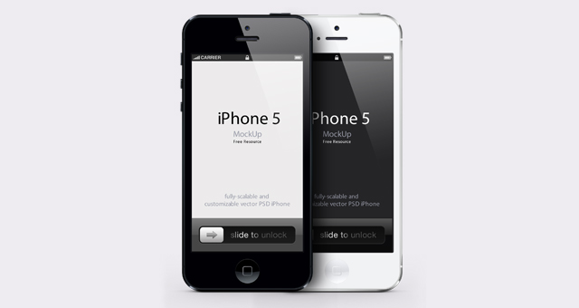 640x340 Iphone 5 Free Psd Vector Mockup