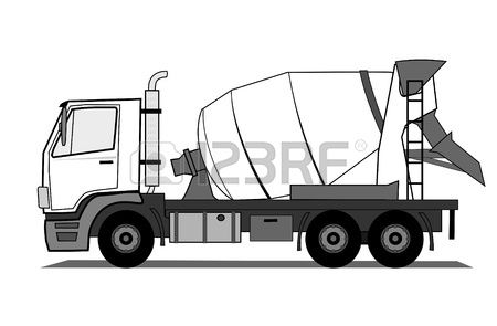 450x295 Cement Mixer Truck Stock Vector Concrete Truck