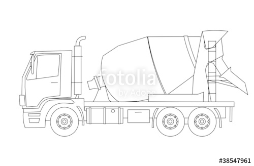 500x328 Cement Mixer Truck Vector Stock Image And Royalty Free Vector