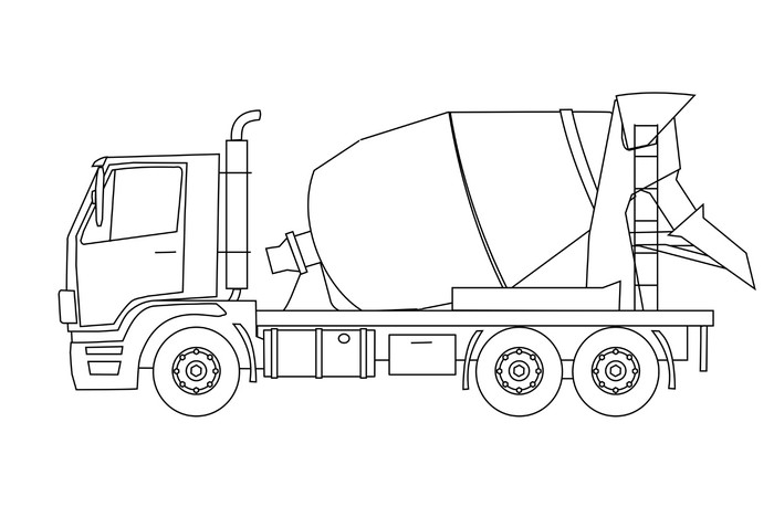 700x459 Cement Mixer Truck Vector Wall Mural We Live To Change