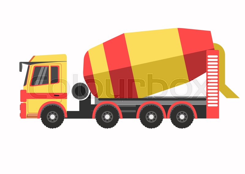 800x568 Concrete Mixer Machine Icon. Building Or Construction Industry