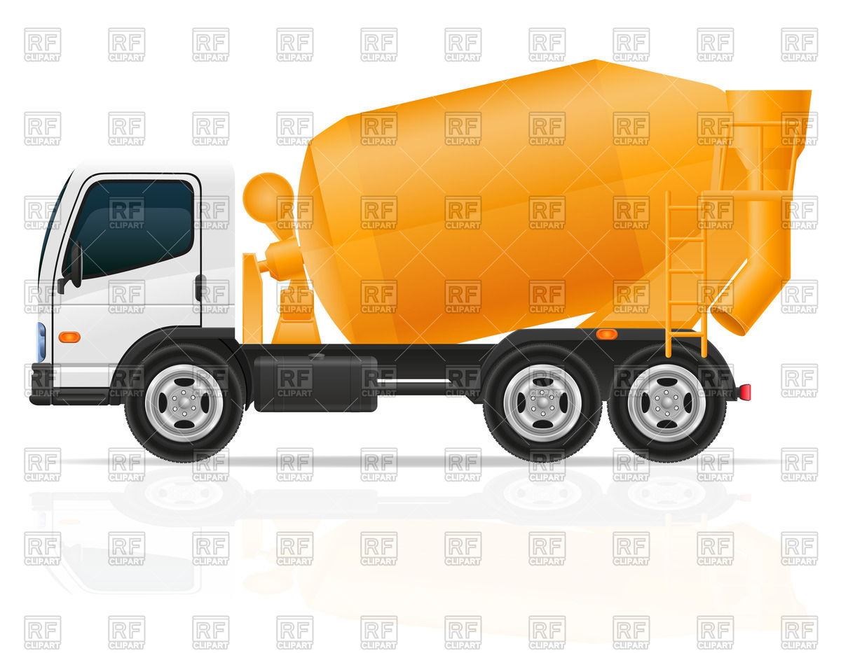 1200x933 Concrete Mixer Truck Side View