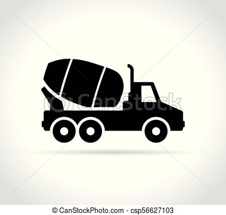 450x428 Illustration Of Cement Truck Mixer Vector Icon.