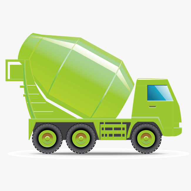 650x651 Vector Green Cement Mixer, Mixer, Green Cement Truck, Vector Mixer