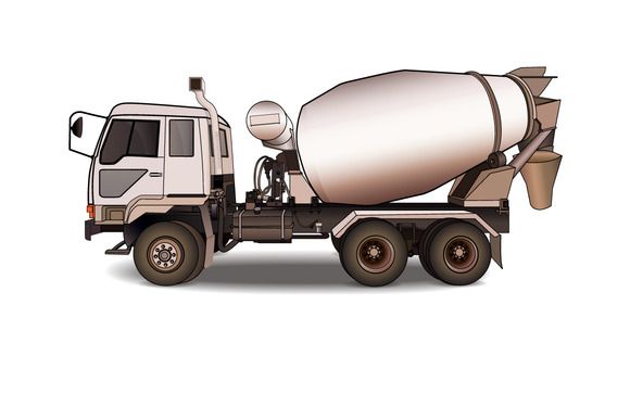 580x386 Cement Mixer Truck,vector By Hadkhanong On Creative