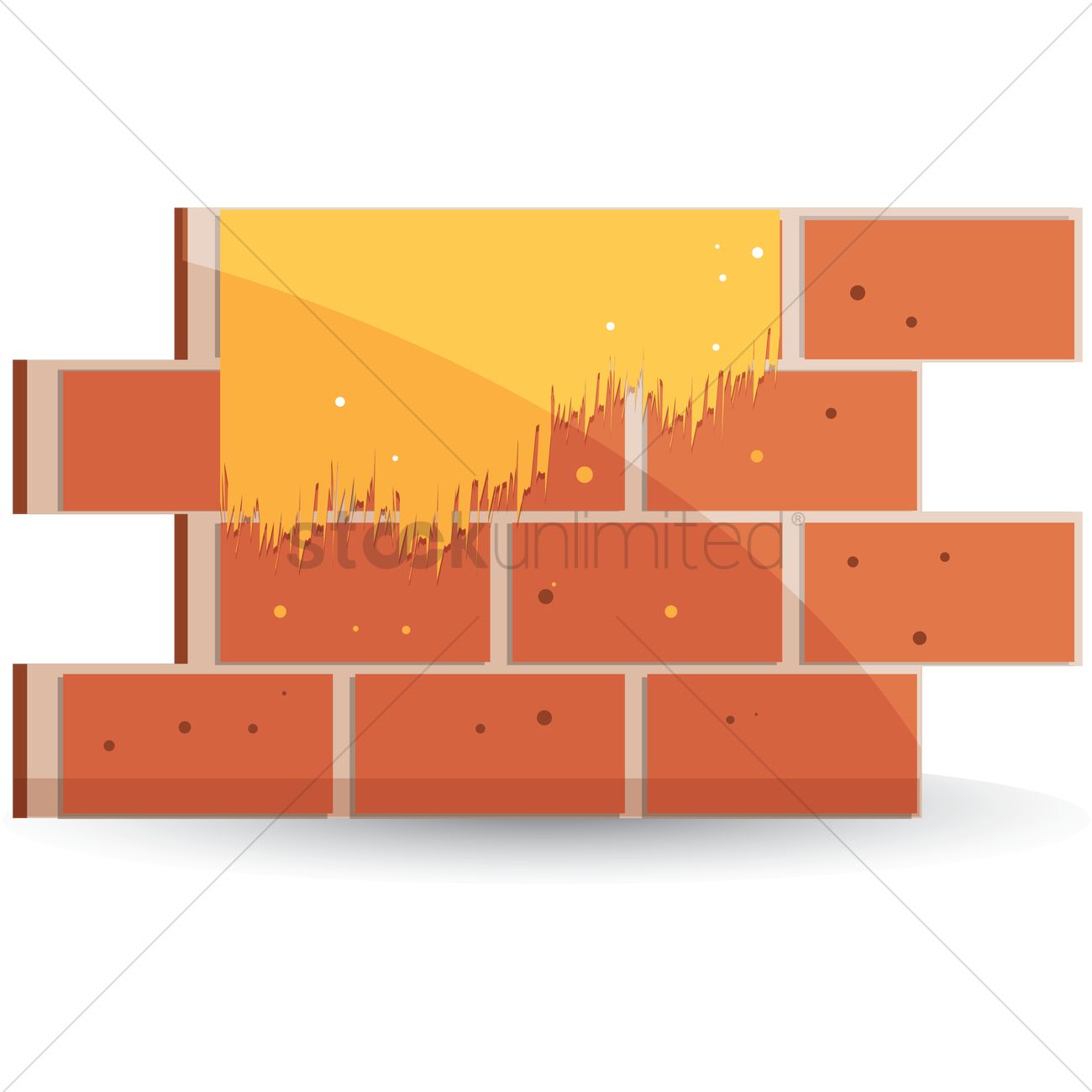 1300x1300 Bricks With Cement Vector Image