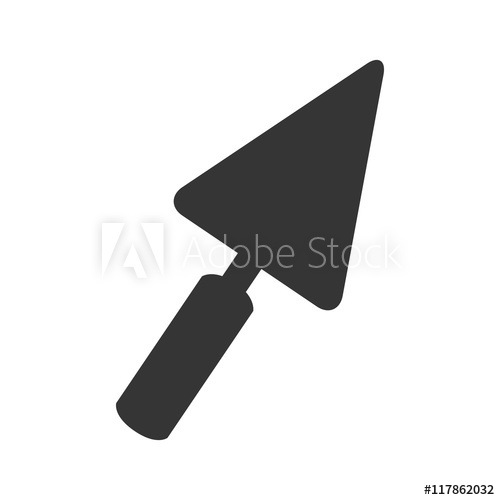 500x500 Spatula Trowell Construction Tools Storage Cement Vector Graphic