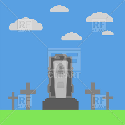 400x400 Gravestone On Cemetery Vector Image Vector Artwork Of Objects