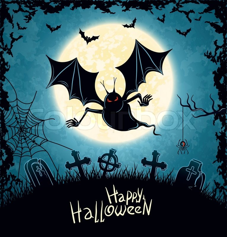 766x800 Spooky Vampire On Cemetery Stock Vector Colourbox