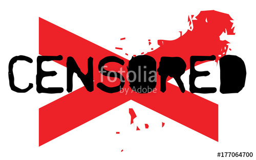 500x312 Censored Sticker. Authentic Design Graphic Stamp. Original Series