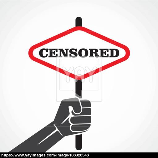 511x512 Censored Word Banner Hold In Hand Stock Vector Vector