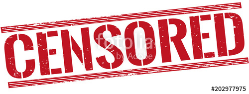 500x189 Vintage Red Censored Stamp On White Background Stock Image And