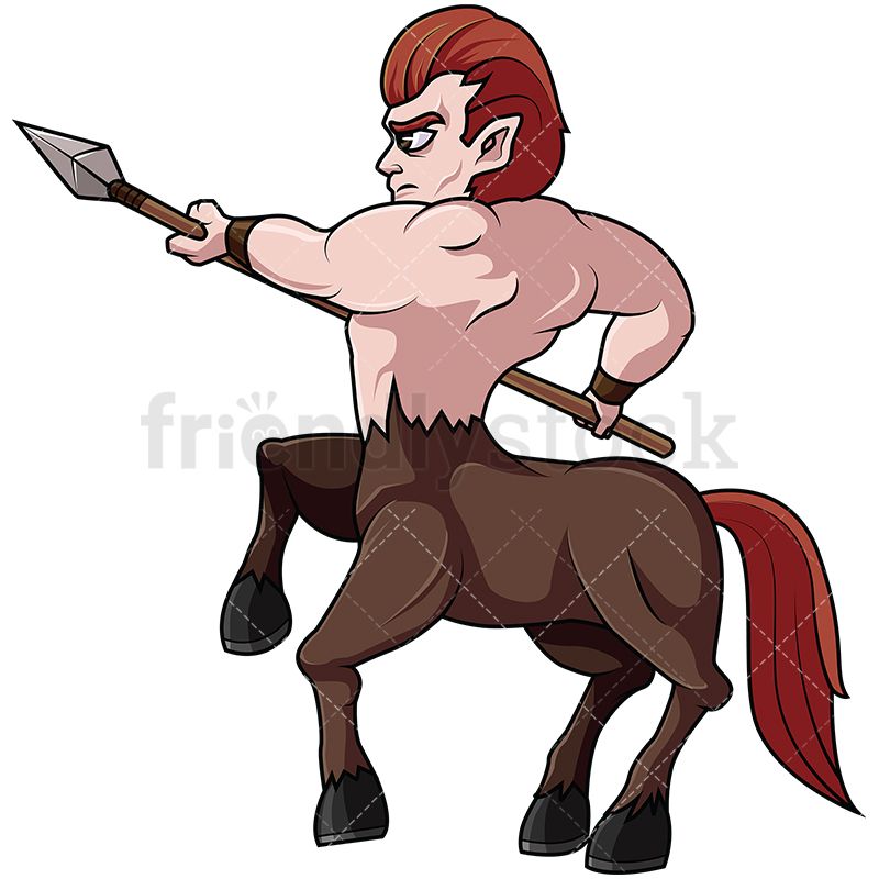 800x800 Centaur Warrior Cartoon Vector Clipart Vector Illustrations
