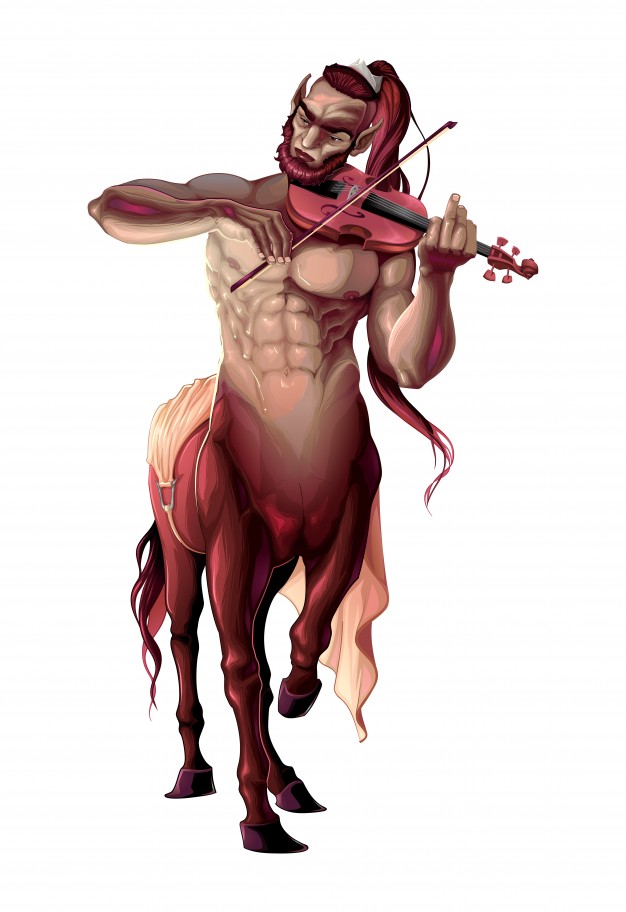 626x912 Centaur Is Playing The Violin Vector Premium Download
