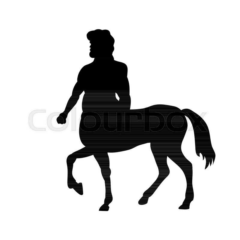 800x800 Centaur Silhouette Ancient Mythology Fantasy. Vector Illustration