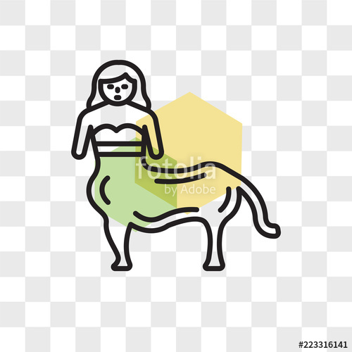 500x500 Centaur Vector Icon Isolated On Transparent Background, Centaur
