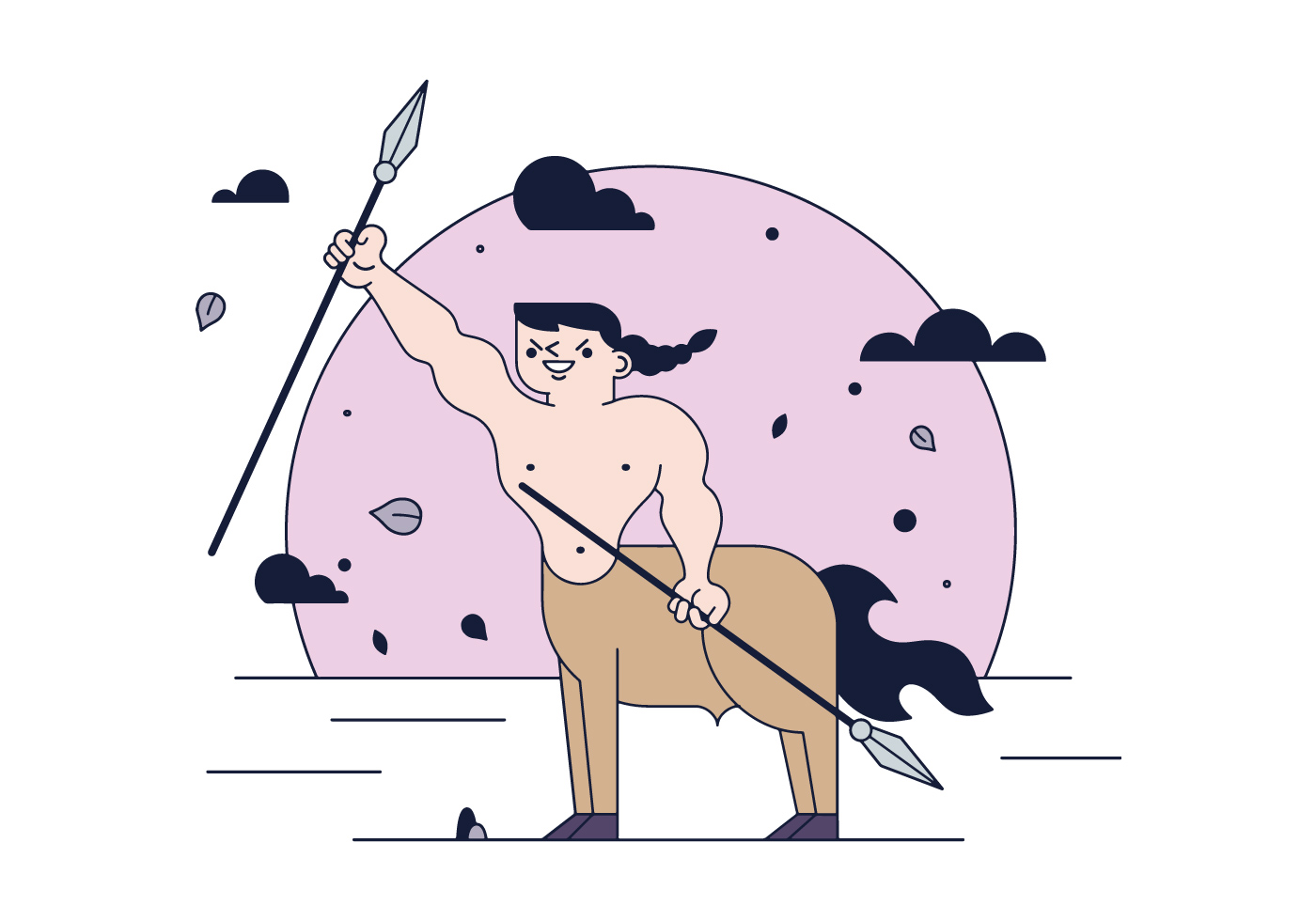 1400x980 Centaur Free Vector Art