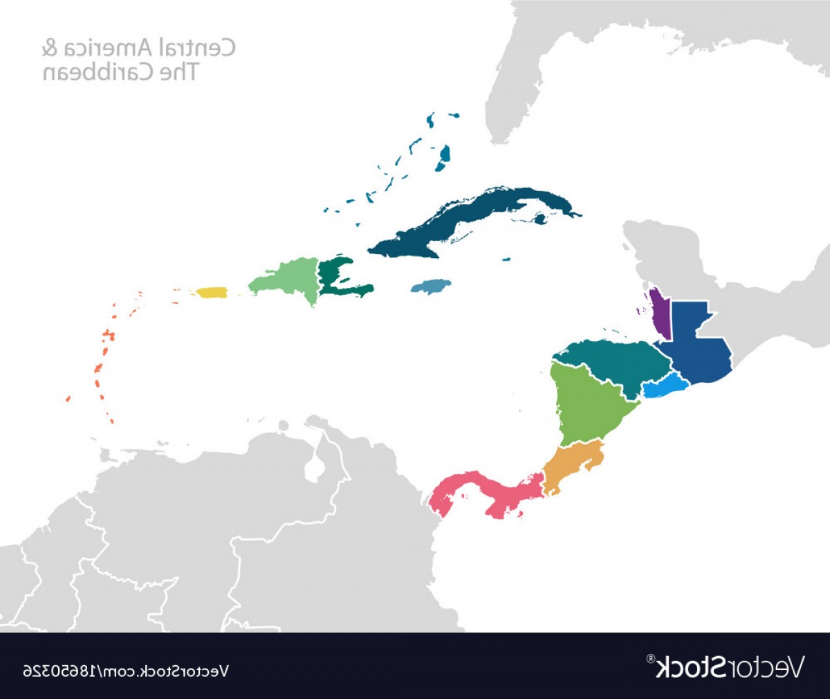 1200x1010 Central America And The Caribbean Map Vector Shopatcloth