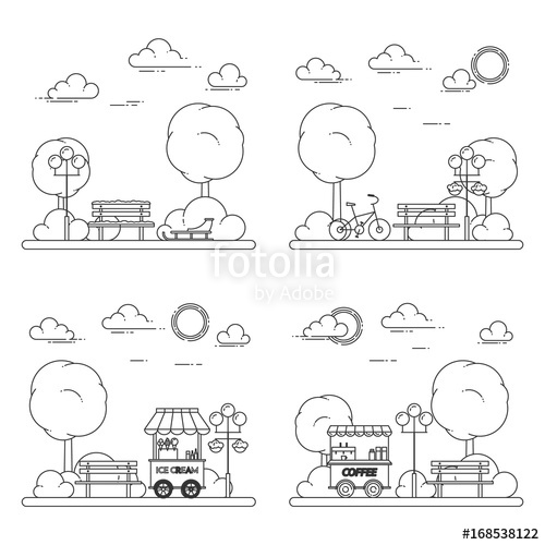 500x500 Winter, Spring, Summer, Autumn City Landscapes With Central Park